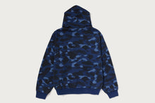 COLOR CAMO HEAVY WASHED CROPPED FIT ZIP HOODIE