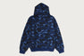 COLOR CAMO HEAVY WASHED CROPPED FIT ZIP HOODIE