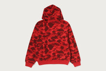 COLOR CAMO HEAVY WASHED CROPPED FIT ZIP HOODIE
