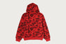COLOR CAMO HEAVY WASHED CROPPED FIT ZIP HOODIE