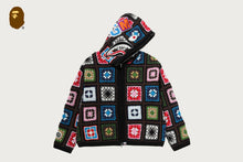 MULTI LOGO CROCHET SHARK REALXED FIT HOODIE