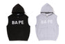 HEAVY WASHED RHINESTONE SLEEVELESS RELAXED FIT ZIP HOODIE