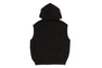 HEAVY WASHED RHINESTONE SLEEVELESS RELAXED FIT ZIP HOODIE