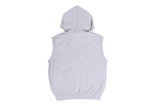HEAVY WASHED RHINESTONE SLEEVELESS RELAXED FIT ZIP HOODIE