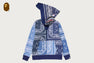 PAISLEY PATTERN SHARK FULL ZIP HOODIE