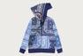 PAISLEY PATTERN SHARK FULL ZIP HOODIE