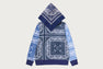 PAISLEY PATTERN SHARK FULL ZIP HOODIE