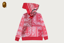 PAISLEY PATTERN SHARK FULL ZIP HOODIE