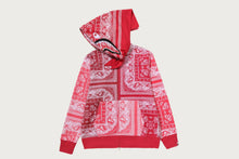PAISLEY PATTERN SHARK FULL ZIP HOODIE