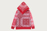 PAISLEY PATTERN SHARK FULL ZIP HOODIE