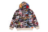 HYBRID CAMO MULTI BADGE SHARK RELAXED FIT FULL ZIP HOODIE