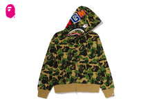 ABC CAMO CRYSTAL STONE SHARK FULL ZIP HOODIE