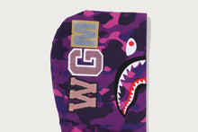 COLOR CAMO FUR SHARK CROPPED ZIP HOODIE