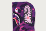 COLOR CAMO FUR SHARK CROPPED ZIP HOODIE