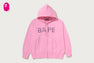 BAPE LOGO CRYSTAL STONES OVERSIZED ZIP HOODIE