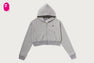 APE HEAD ONE POINT CROPPED ZIP HOODIE