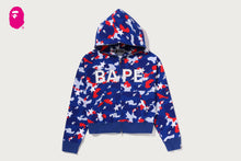 STA STRIKE CAMO LOGO CROPPED FULL ZIP HOODIE