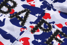 STA STRIKE CAMO LOGO CROPPED FULL ZIP HOODIE