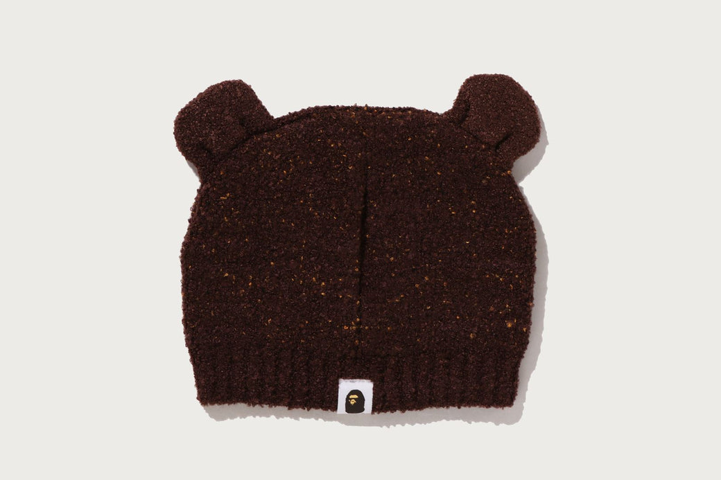 MILO FACE BEAR EAR BABY KNIT CAP | bape.com