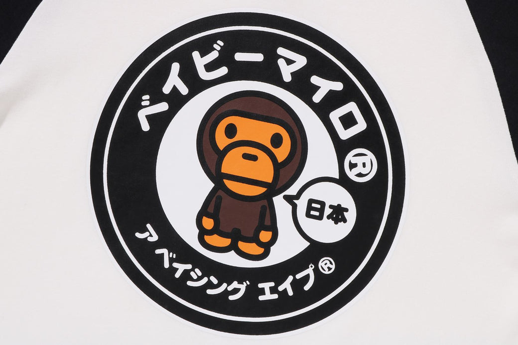 JAPAN BABY MILO RAGLAN TEE | bape.com