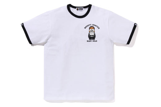 【 BAPE X BOUNTY HUNTER 】BABY MILO RINGER TEE