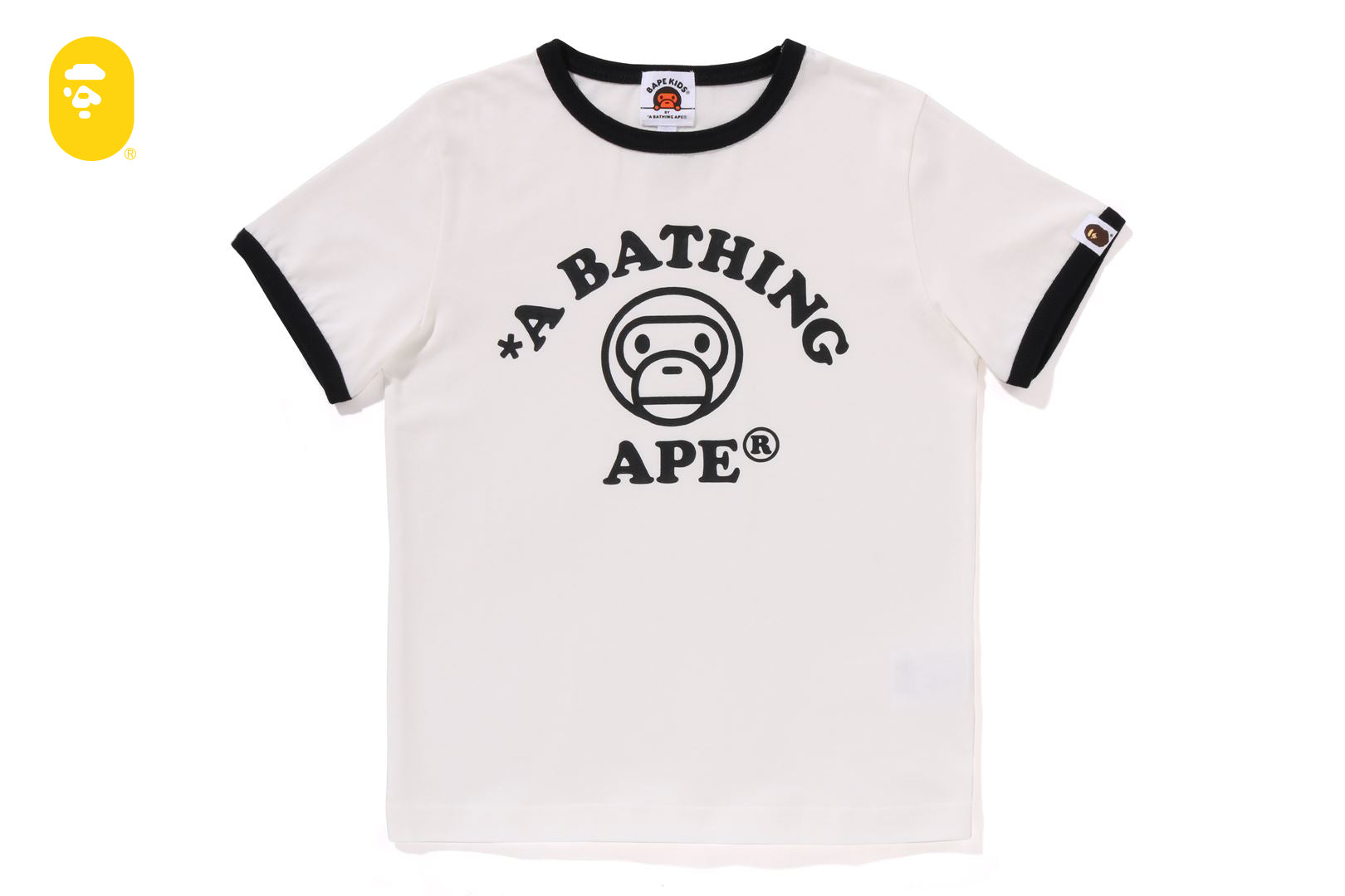 人気 ☆BAPE☆ BABY MILO T-SHIRT WHITE BAPE-x-Joshua-Vides-Baby-Milo-