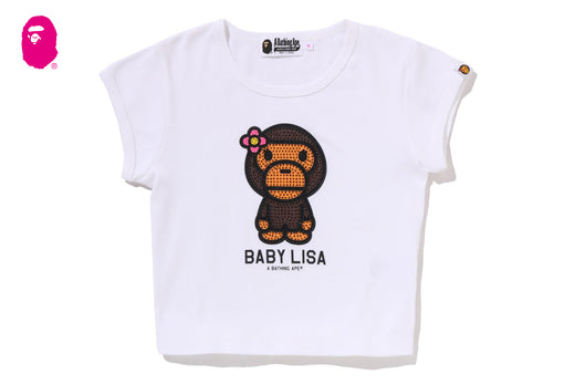 BABY LISA CRYSTAL STONE CROPPED TEE