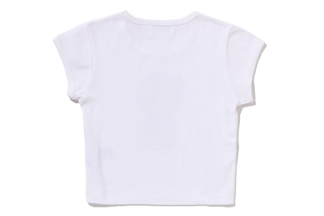 トップス A BATHING APE CRYSTAL STONE CROPPED TEE A BATHING APE® Ape Head Crystal Stone Mini Tee | Bape official