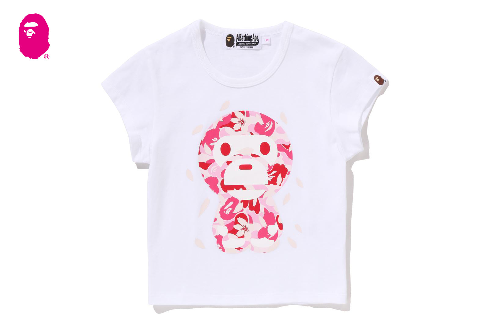 Abc Sakura ABC SAKURA CAMO BABY MILO CROPPED TEE | bape.com