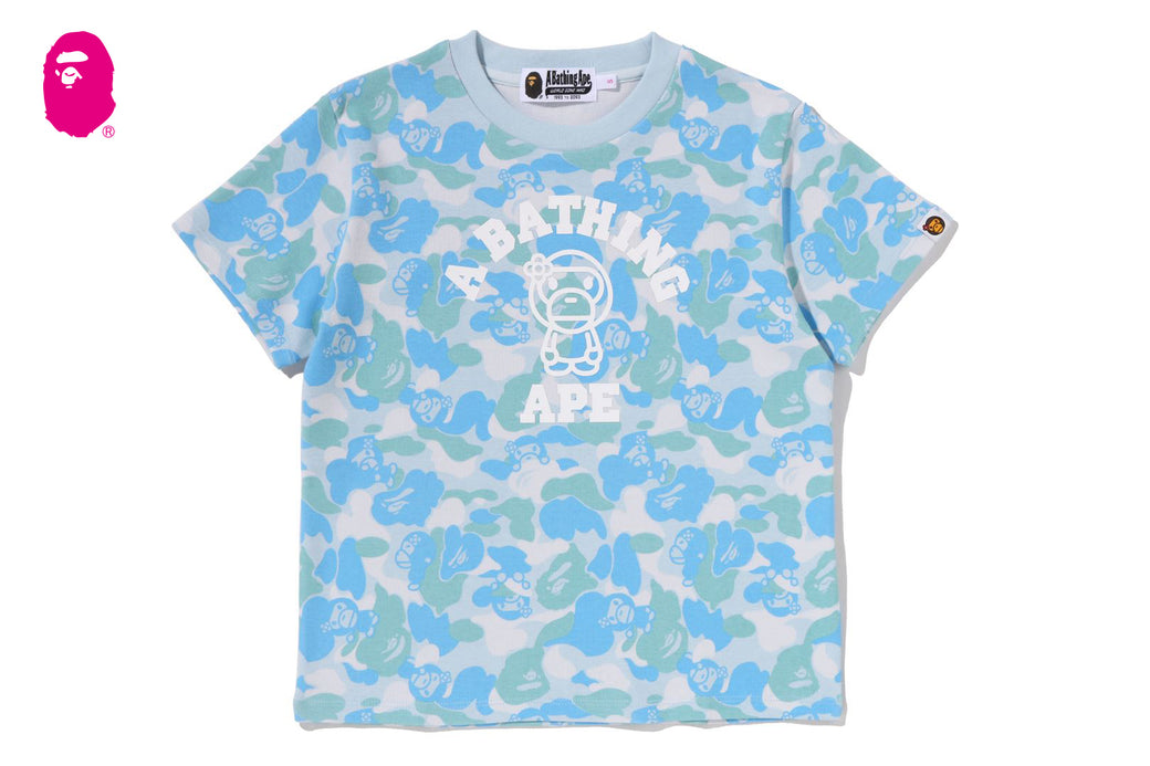 トップス ABC CAMO COLLEGE MINI TEE BABY LISA ABC CAMO COLLEGE MINI TEE | bape.com
