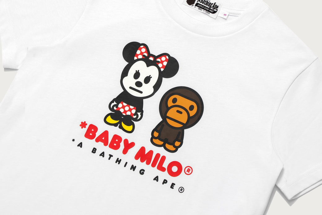 トップス MINNIE MOUSE BABY MILO MINI TEE BAPE X DISNEY 】MINNIE MOUSE BABY MILO MINI TEE | bape.com