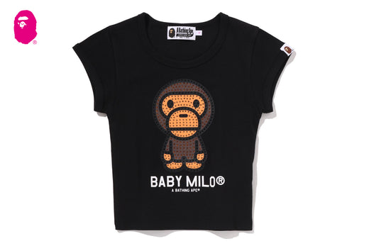 BABY MILO CRYSTAL STONE CROPPED TEE | bape.com