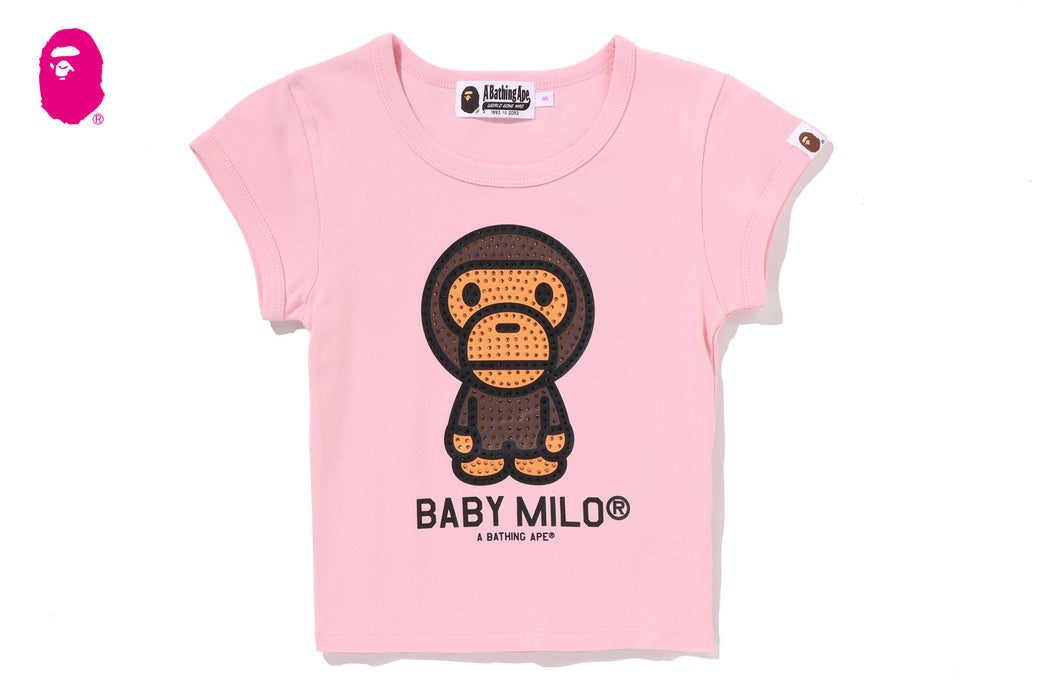 BABY MILO CRYSTAL STONE CROPPED TEE | bape.com