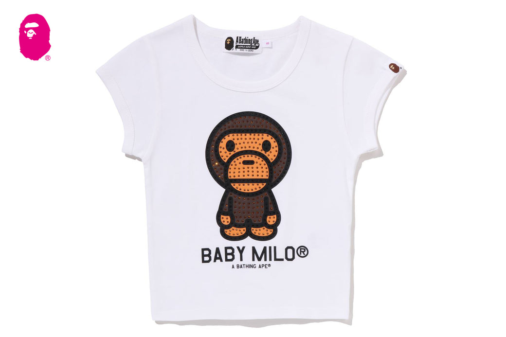 BABY MILO CRYSTAL STONE CROPPED TEE | bape.com