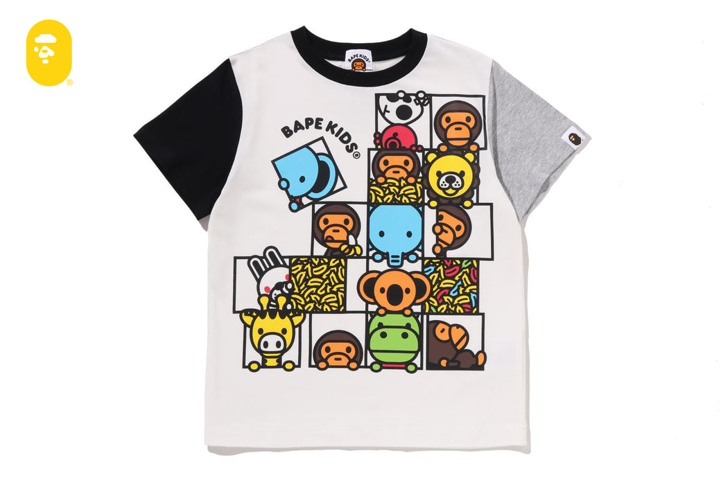 BABY MILO FRIENDS BLOCK TEE | bape.com