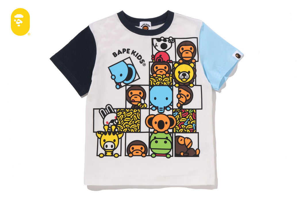 BABY MILO FRIENDS BLOCK TEE | bape.com