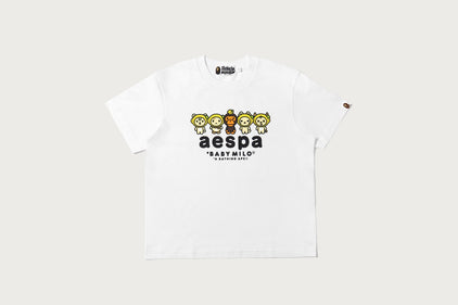 【 BAPE X AESPA 】BABY MILO LEMONADE MINI TEE