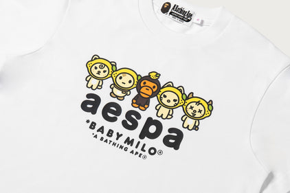 【 BAPE X AESPA 】BABY MILO LEMONADE MINI TEE