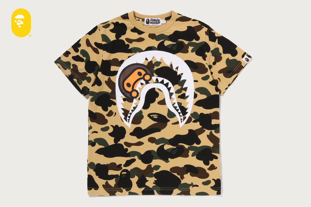 1ST CAMO MILO SHARK TEE | bape.com