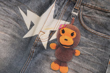 FAKE PRINT MULTI LOGO DENIM SKIRT