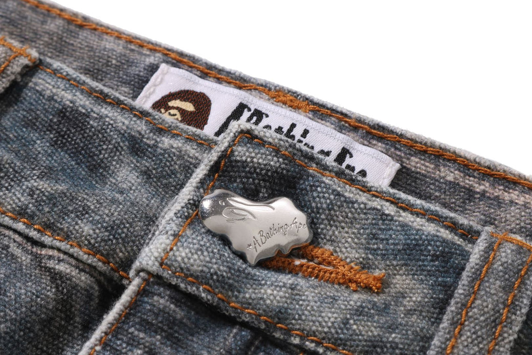 スカート FAKE PRINT MULTI LOGO DENIM SKIRT FAKE PRINT MULTI LOGO DENIM SKIRT | bape.com