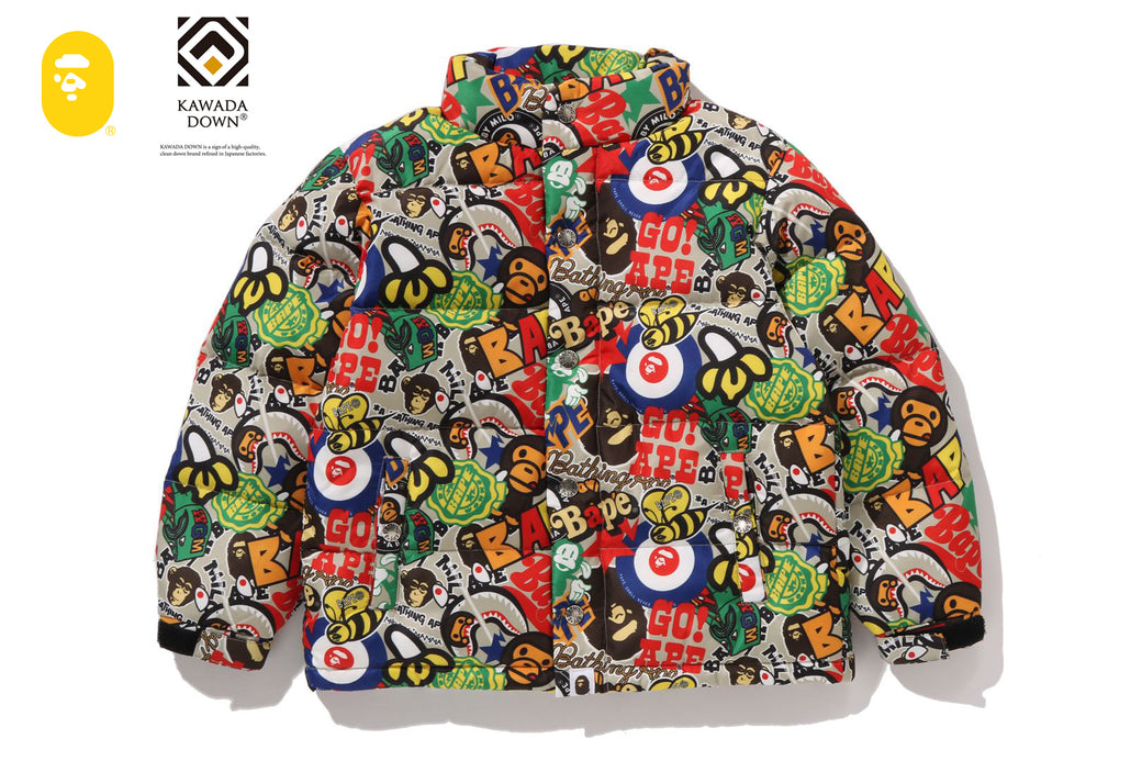 BAPE MILO ASSORTED DOWN JACKET | bape.com