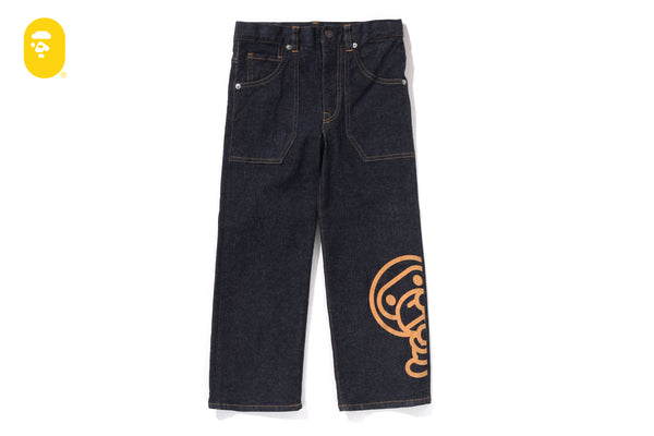 【極美品】Milo Face Denim Pants マイロ プリント Mサイズ 極美品】Milo Face Denim Pants マイロ プリント Mサイズ