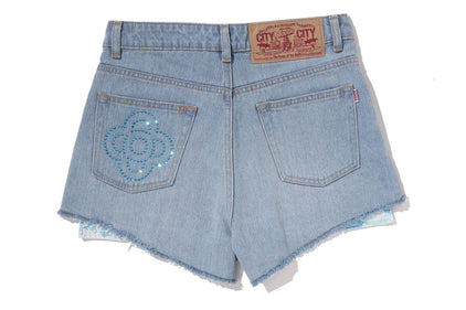 BABY LISA ONE POINT DENIM SHORTS