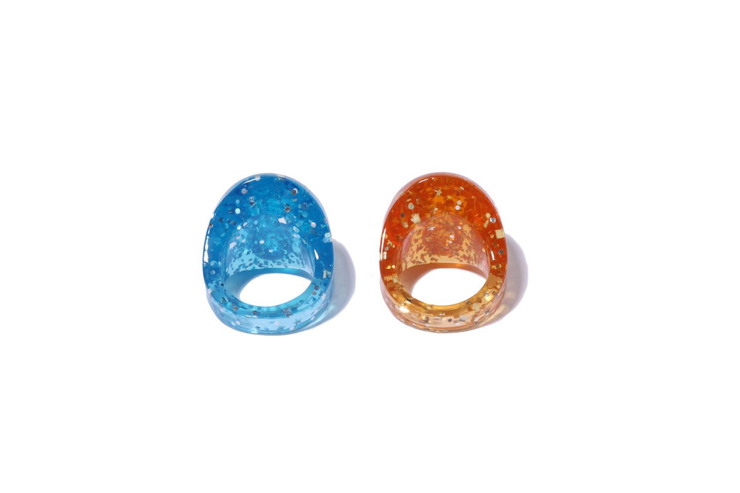 みるぷ BABY MILO GLITTER ACRYLIC RING SET | bape.com