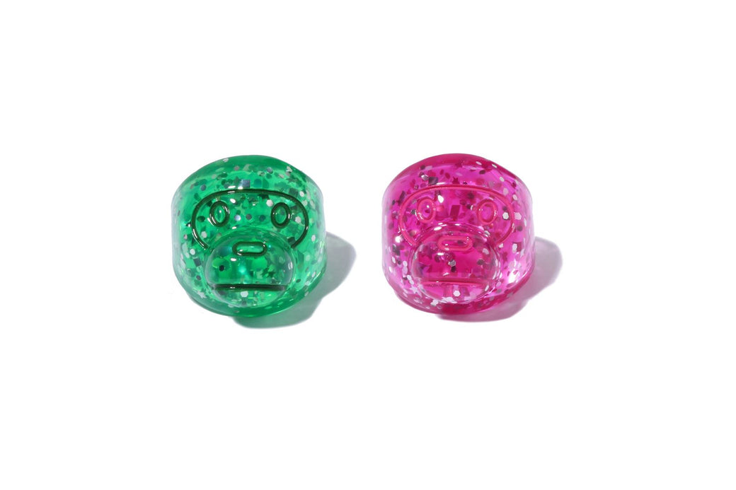みるぷ BABY MILO GLITTER ACRYLIC RING SET | bape.com