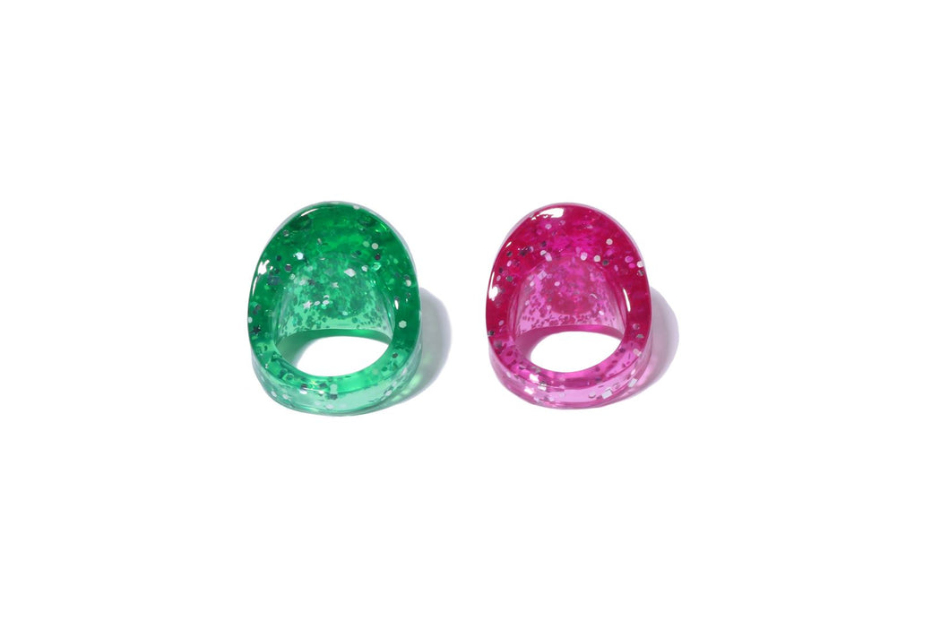 BABY MILO GLITTER ACRYLIC RING SET | bape.com