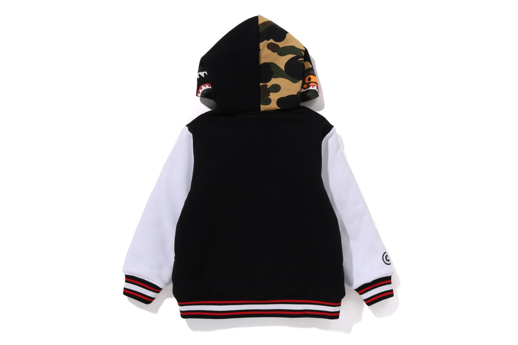 Bape shark sweat varsity jacket hotsell