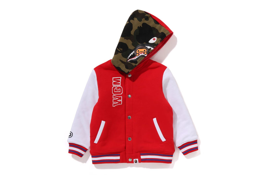 MILO SHARK HOODIE SWEAT VARSITY JACKET | bape.com