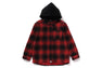 CHECK HOODED SHIRT JACKET